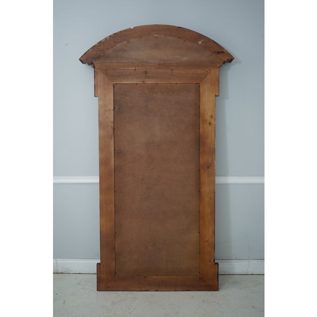 Large Distressed Walnut Beveled Glass Pier Mirror For Sale - Image 10 of 10