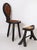 Set of Brutalist Spanish Tripod Chair with Goatskin Stool For Sale - Image 17 of 18