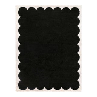 Fossay Shag Machine Woven Rug Black 8x10 For Sale