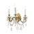 Gold Four-Light Crystal and Bronze Wall Lamps, 1900s, Set of 2 For Sale - Image 8 of 9