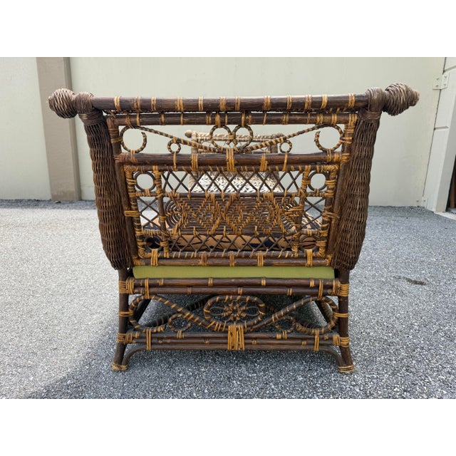 Franco Albini Stunning Vintage Rattan 7' Daybed For Sale - Image 4 of 12