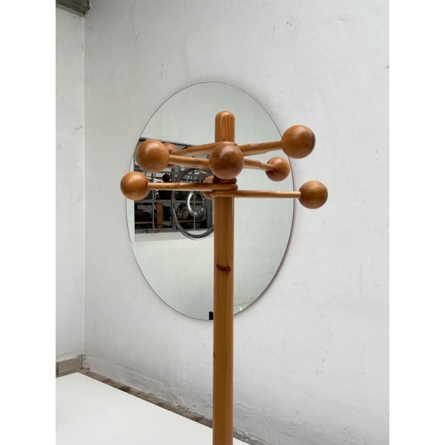 Vintage Swedish Pine Free-Standing Coat Rack, 1970s For Sale - Image 11 of 11