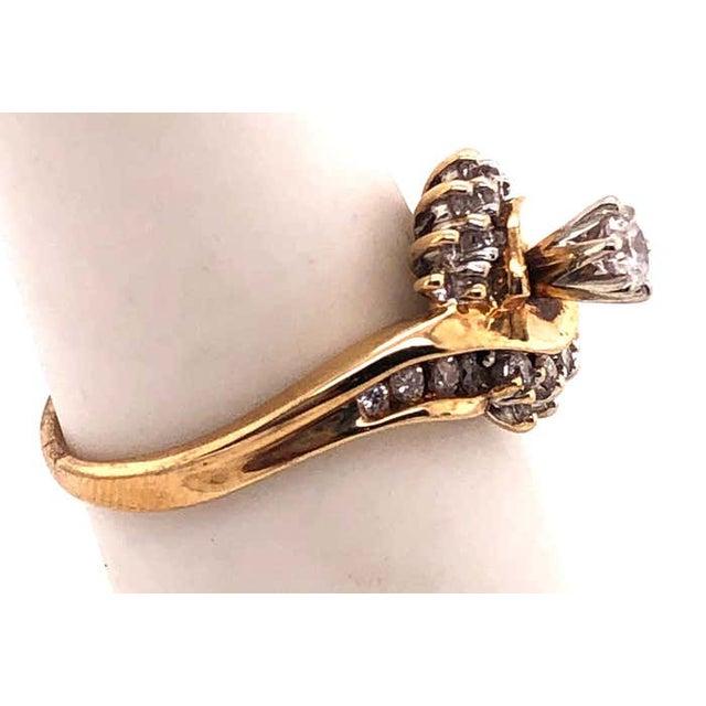 14 Karat Yellow Gold Engagement Ring 0.55 Total Diamond Weight For Sale - Image 9 of 10