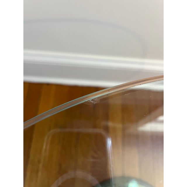 Danny Lane Sculptural Helix Spiral Glass Table For Sale - Image 4 of 4