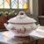 A wonderful antique tureen, made of pink ironstone, stamped Sarreguemines, part of the iconic “Fontanges” collection, late...