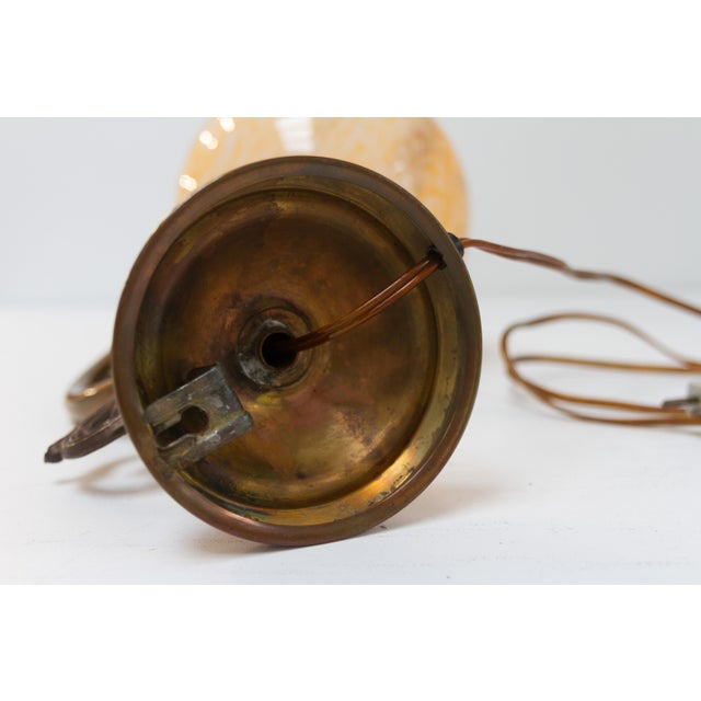 Italian Art Nouveau Glass and Brass Moon Wall Light, 1920s For Sale - Image 4 of 18