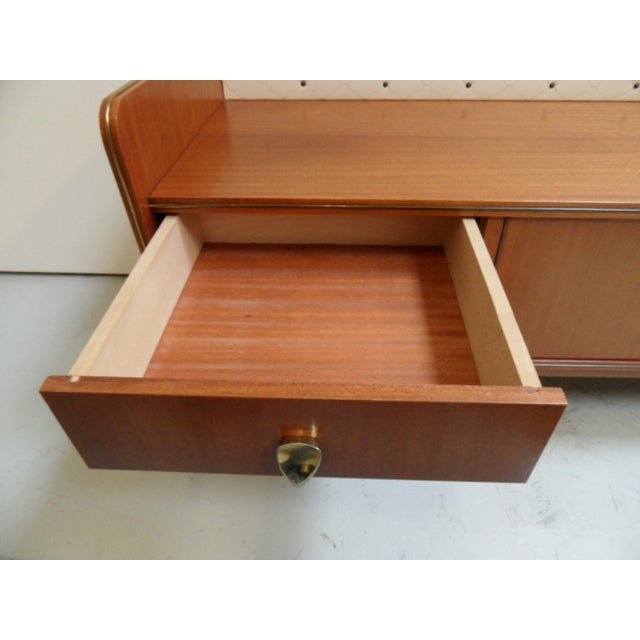 Maroon Mid-Century Modern Teak Sideboard, 1950s For Sale - Image 8 of 13