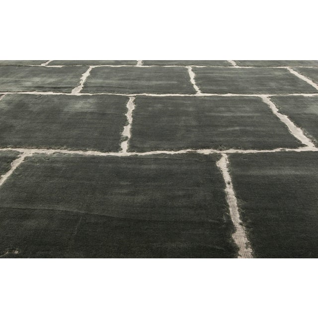 Modern Oversized Contemporary Geometric Tibetan Black Rug by Doris Leslie Blau For Sale - Image 3 of 5