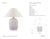 Chapman & Myers by Visual Comfort Signature Portis 32" Combed Round Table Lamp in White Washed Terracotta with Linen Shade...