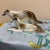 White Vintage Porcelain Borzoi Russian Wolfhound Figurine - Standing & Reclining Dog Figurine For Sale - Image 8 of 8