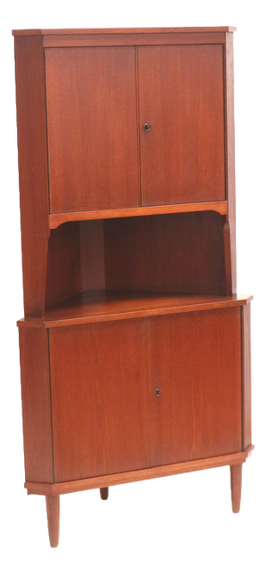 Vintage Danish Corner Cabinet, 1960s