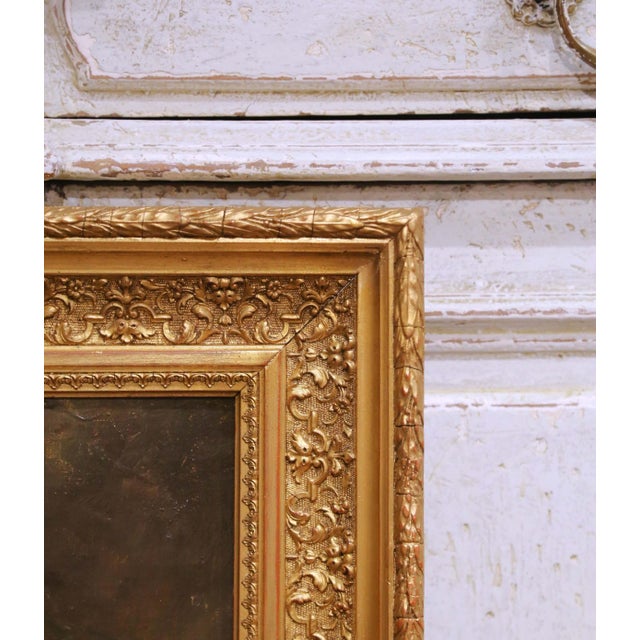 Late 19th Century 19th Century French Floral Still Life Oil on Canvas Painting in Gilt Frame For Sale - Image 5 of 9
