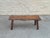 Late 20th Century Rustic Live Edge Solid Wood Bench With Splayed Legs For Sale - Image 4 of 9
