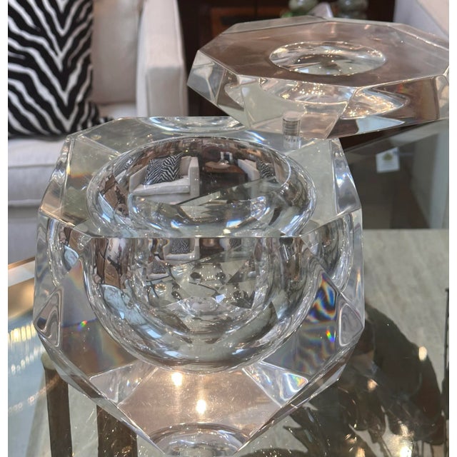 Mid Century Modern Carole Stupell Lucite Ice Bucket.