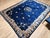 Vintage Room Size Chinese Art Deco Rug, Hand-Knotted Navy Blue, Taupe, 9' x 12' For Sale - Image 9 of 18