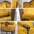 Mid-20th Century Rustic Colonial Style High Wingback Fireside Chair Oak Frame Gold Stripe Fabric For Sale - Image 15 of 18