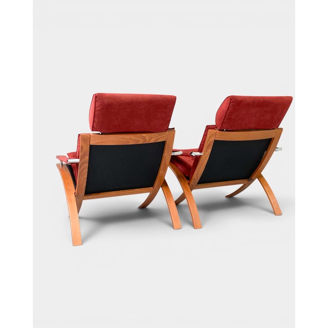 Mid-Century Modern Danish Laxy Lounge Chairs with Ottomans from Skipper Furniture, 1970s, Set of 4 For Sale - Image 3 of 10