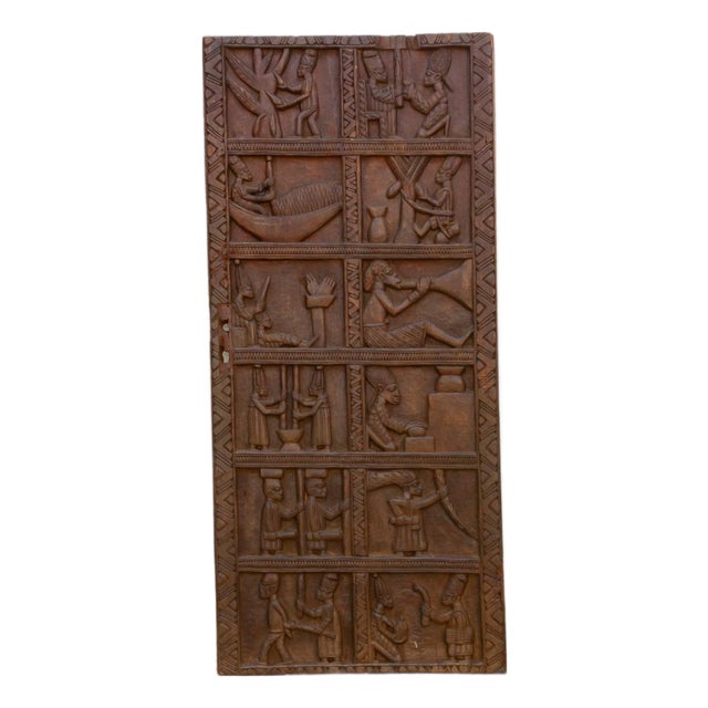 Early 20th Century Carved Yoruba Palace Door For Sale