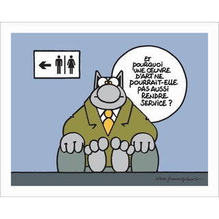 Philippe Geluck, The Toilets Are on the Left, 2025, Screenprint For Sale