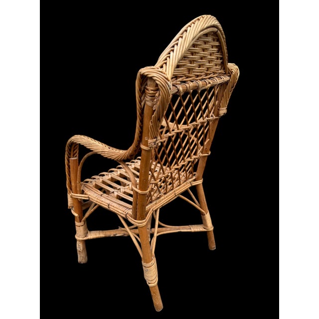 Children's Rattan Armchair, 1950s For Sale - Image 9 of 13