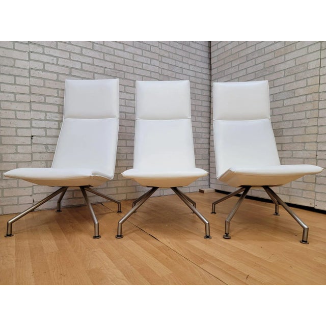 Metal Modern Mikasa High Back Lounge Chairs by Davis Furniture - Set of 3 For Sale - Image 7 of 13