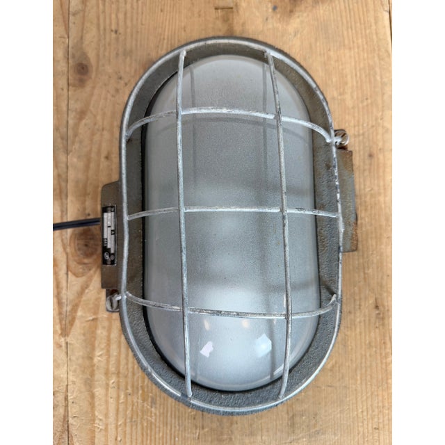 Industrial Grey Cast Iron Wall Light from Elektrosvit, 1960s For Sale - Image 15 of 17