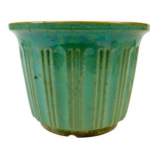 19th Century Celadon Chinese Ceramic Planter For Sale