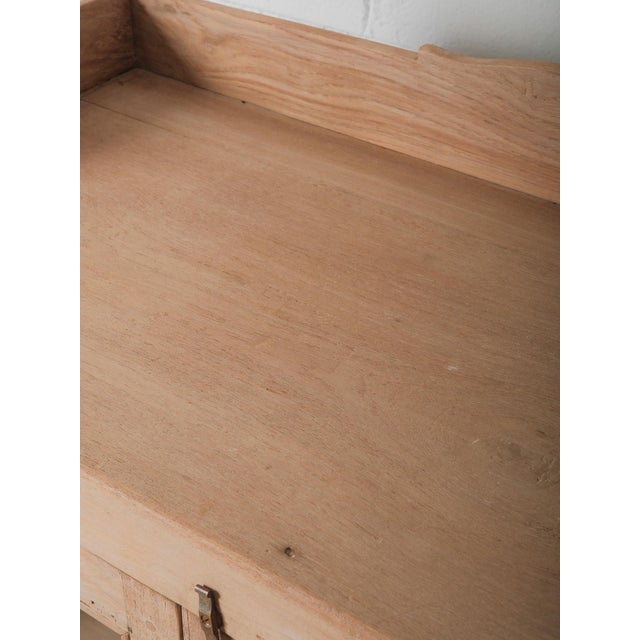 Bleached Wood Glass-Front Display Cabinet For Sale - Image 4 of 6