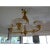 Italian Mid-Century Modern Stilnovo Style Brass Chandelier For Sale In Houston - Image 6 of 9
