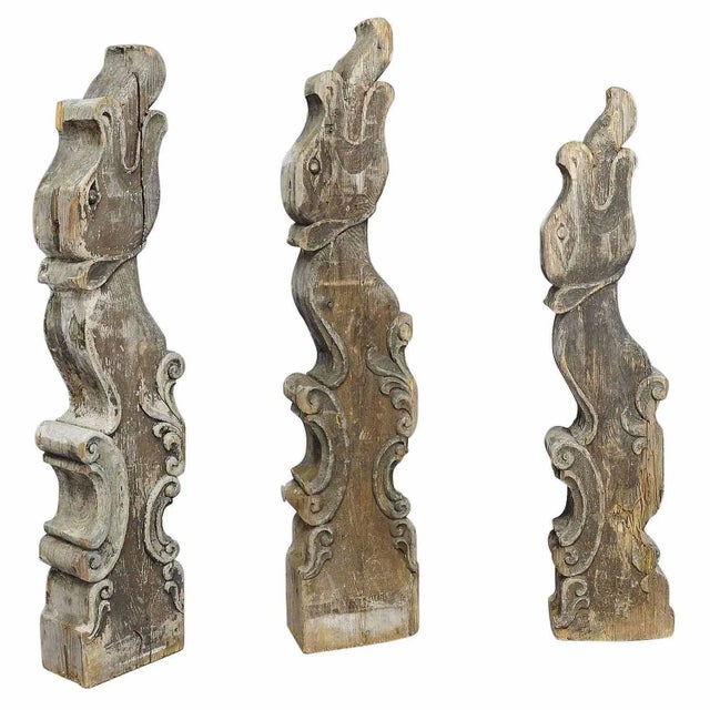 Set of Three Historical Dragon Head Wood Beams For Sale - Image 10 of 10