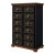 Vintage 1970s Drexel-Attributed Tallboy Dresser — Custom Midnight Blue & Gilded Finish, Dovetail Construction For Sale