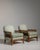 Mid 20th Century Pair of Eclectic Upholstered Armchairs with Rattan Accents For Sale - Image 11 of 13