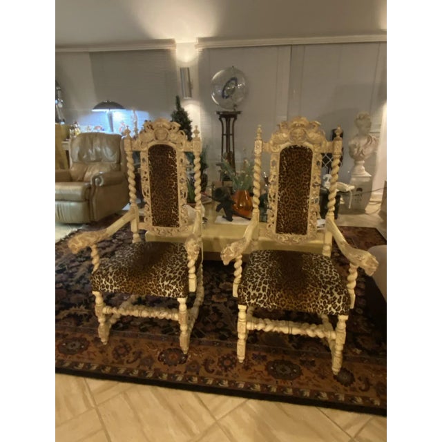 Herter Brothers 19th Century Gothic Lion Head & Griffin Armchairs - A Pair For Sale - Image 4 of 13