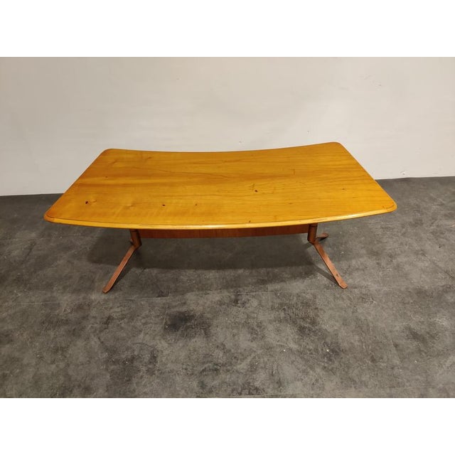 Mid-Century Curved Coffee Table, 1960s For Sale - Image 11 of 12