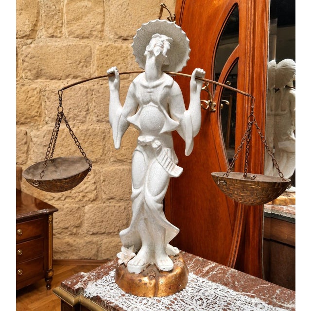 Unknown, Statue, 1890s, Ceramic and Wood For Sale - Image 3 of 10