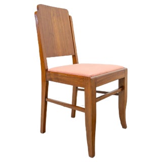 Art Deco Portuguese Dining Chairs, 1930s, Set of 8 For Sale