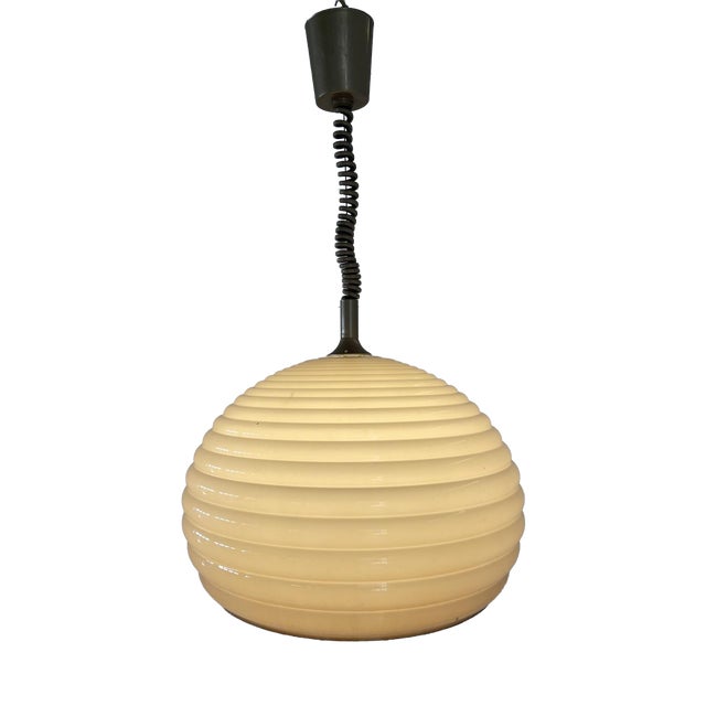 Vintage Adjustable Hanging Lamp in Plastic from Meblo, 1960s For Sale