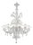 White Venetian Ca Rezzonico Murano Glass Chandelier with Clear Glass Drops by Simoeng for Simoeng For Sale
