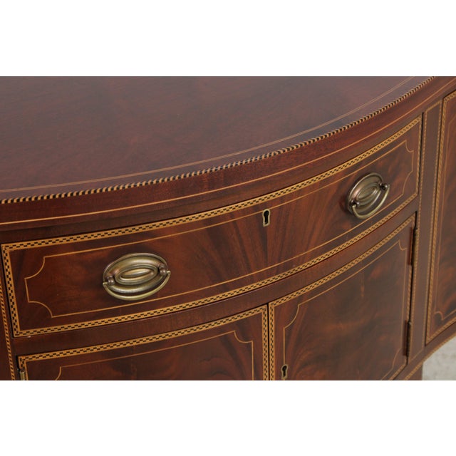 Kittinger Mahogany Federal Style Inlaid Server Sideboard Brandy Board For Sale - Image 11 of 17
