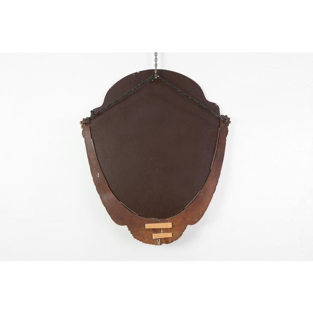 Vintage Art Deco French Carved Gilt Wooden Mirror, 1920 For Sale - Image 9 of 11