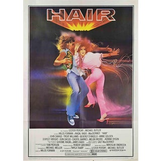 Vintage Hair Poster with Psychedelic Artwork, 1979 For Sale