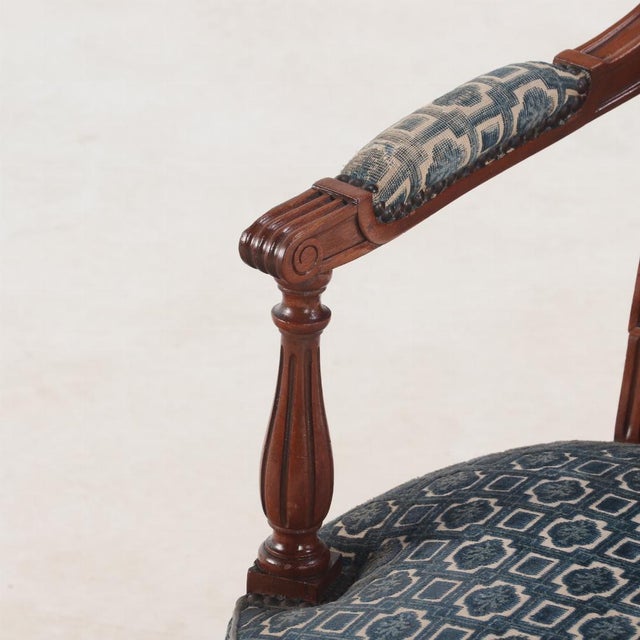 French A French Louis XVI Style Open Armchair, C. 1940. For Sale - Image 3 of 6