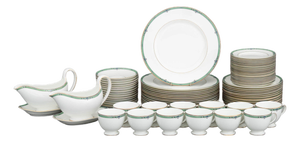 Wedgwood "Jade" Pattern Bone China Partial Dinnerware Service, 82