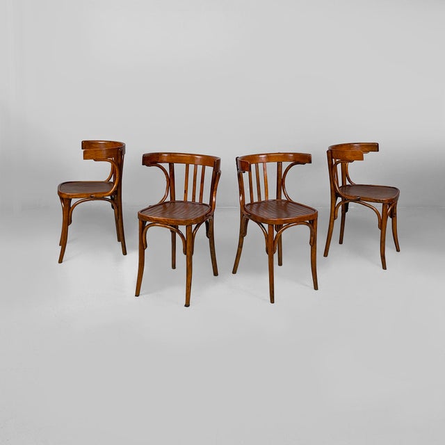 Mid-Century Modern Italian Armchairs in Wood, 1940s, Set of 4 For Sale - Image 13 of 13
