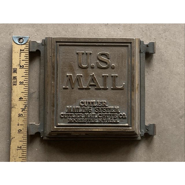 Vintage Cutler Mailing System Mail Chute Cover For Sale - Image 4 of 4
