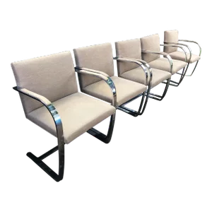 Knoll Brno Flat Bar Padded Armchair - Set of 5