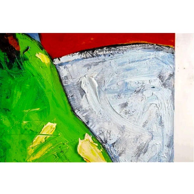 Suzanne Mears, Large Pop Art Oil Painting "Pear" Modernist Colorful Composition Suzanne Mears For Sale - Image 11 of 15