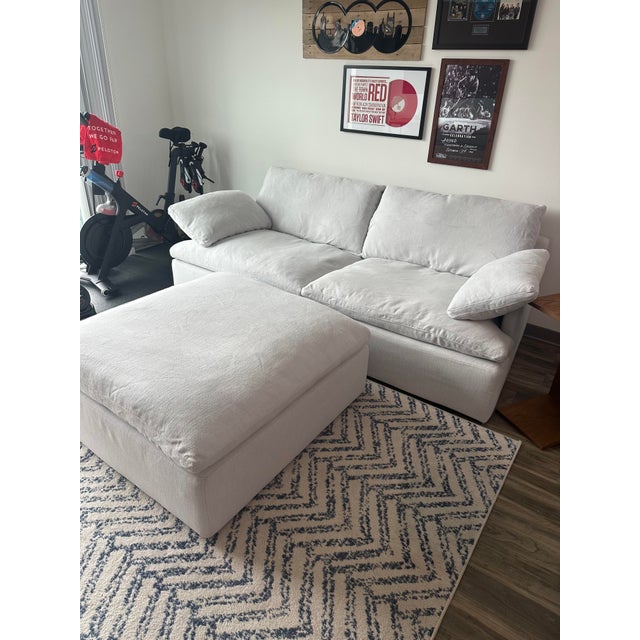 Restoration Hardware Cloud Track Arm Modular Sectional in Mist