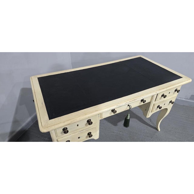 Late 19th Century French Painted Kneehole Desk, 1880 For Sale - Image 5 of 18