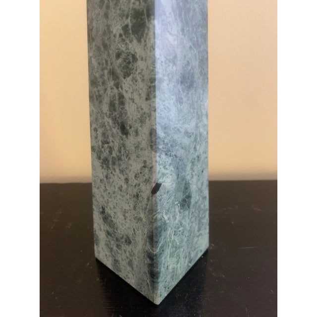 Green Marble Obelisk With Dramatic Veining For Sale - Image 11 of 11